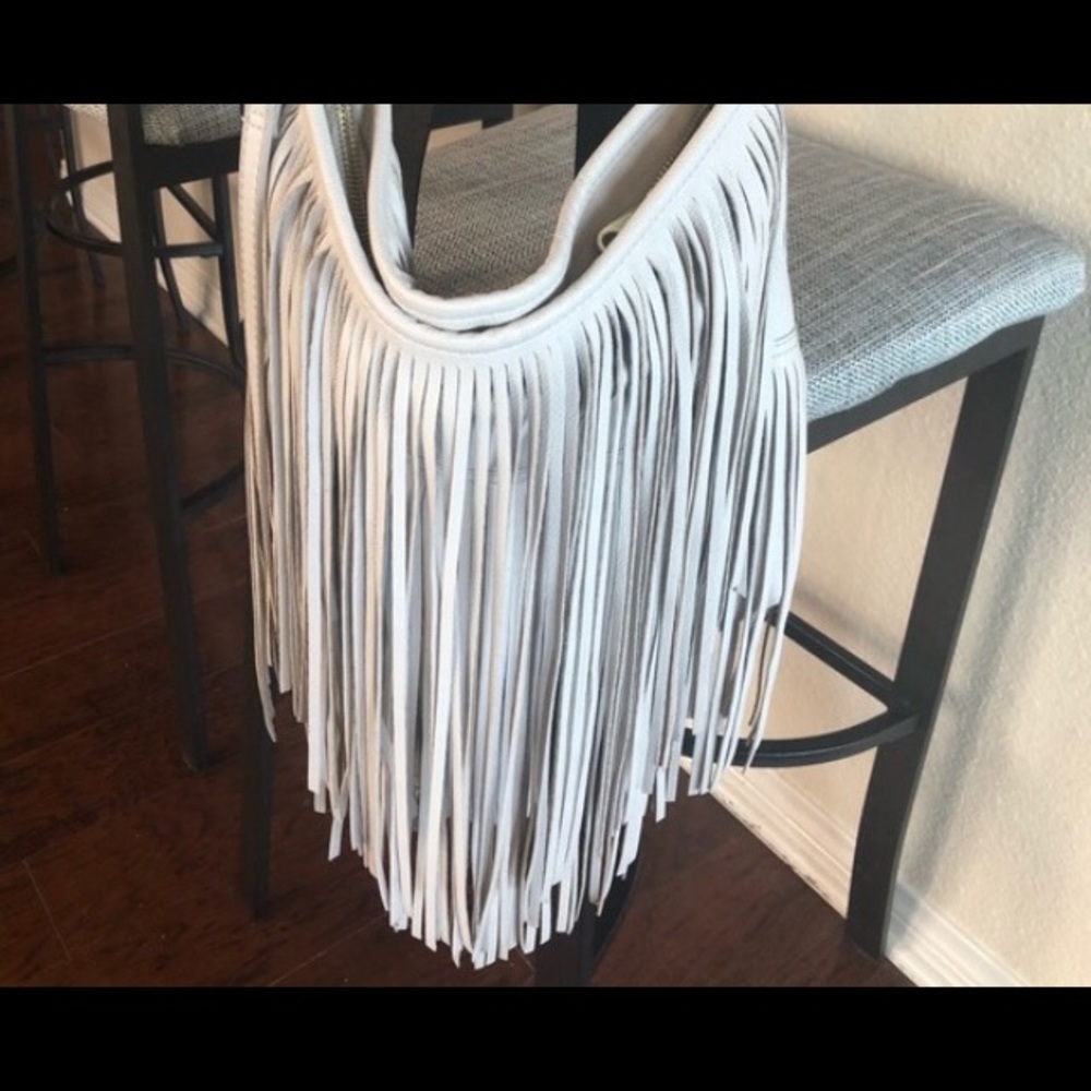 H & M grey fringe hobo/shoulder/ crossbody bag